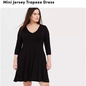 Torrid Black Mini Jersey Trapeze Dress Size 4